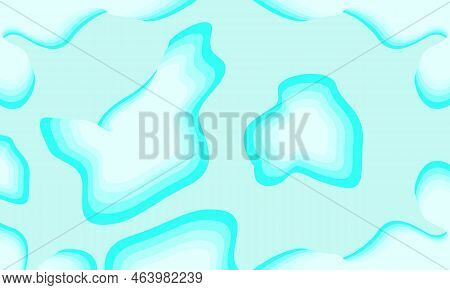 Blue Ocean Color Background For Social Media Design Ripples Pattern Vector Illustration.