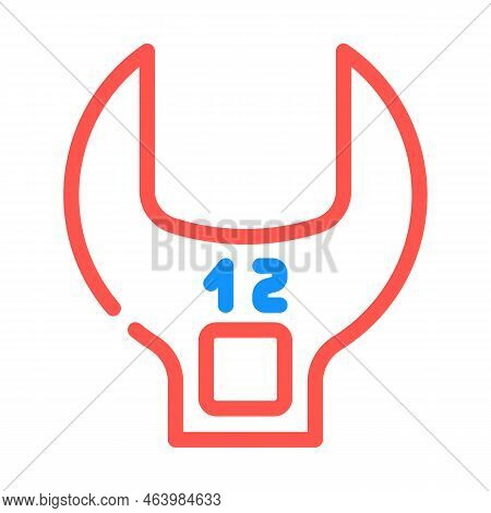 Crowfoot Wrench Color Icon Vector. Crowfoot Wrench Sign. Isolated Symbol Illustration