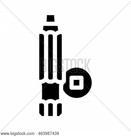 Robertson Screwdriver Bit Glyph Icon Vector. Robertson Screwdriver Bit Sign. Isolated Symbol Illustr