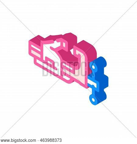 Bench Vice Isometric Icon Vector. Bench Vice Sign. Isolated Symbol Illustration
