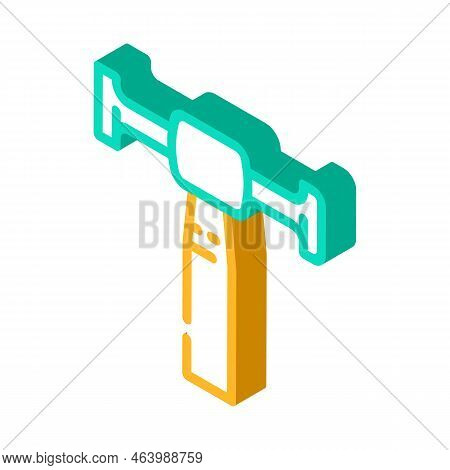 Planishing Hammer Isometric Icon Vector. Planishing Hammer Sign. Isolated Symbol Illustration