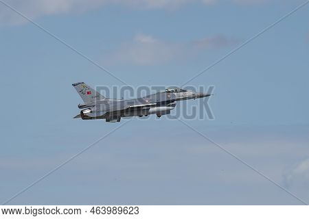 Konya, Turkiye - June 30, 2022: Turkish Air Force General Dynamics F-16c Fighting Falcon (4r-097) Ta