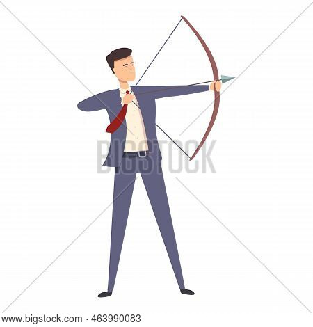 Arch Business Benchmark Icon Cartoon Vector. Strategic Time. Quality Product
