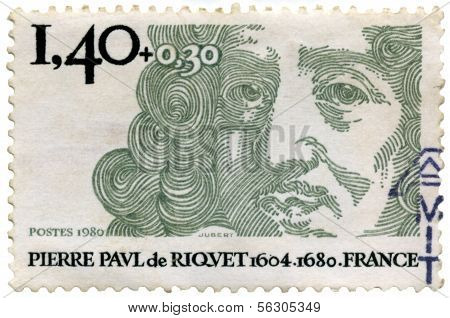 Stamp from France Pierre Paul de Riquet