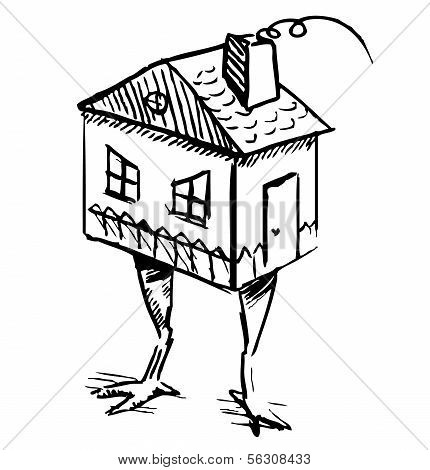 MÃ¤rchen-Haus mit Huhn Pfoten