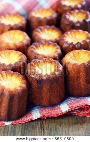 Small French Cakes Closeup.