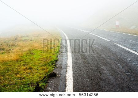 Road in the fog