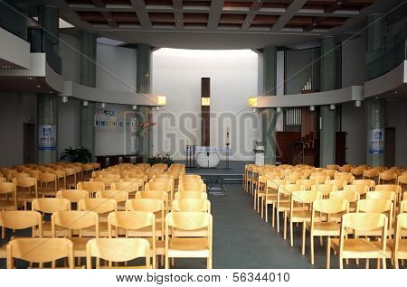 Interior of a modern church