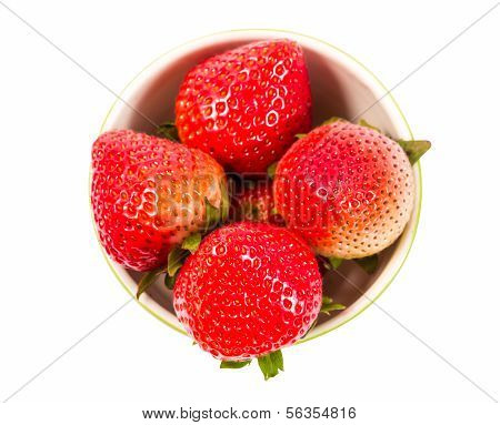 Appetizing Strawberry. Isolated On A White Background.