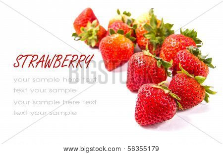 Appetizing Strawberry. Isolated On A White Background.
