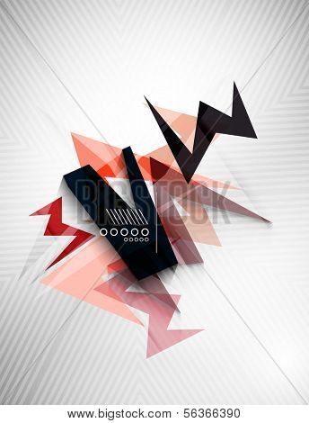 Geometric shape line lightning business background