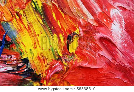 close-up view of oil colours 03