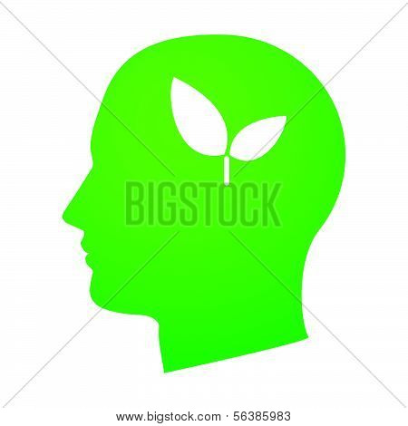 Head With An Ecological Icon
