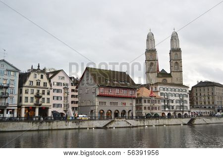 Zurich On A Cloudy Day