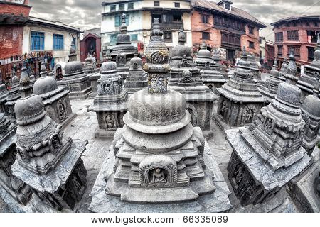 Stupas In Swayambhunath