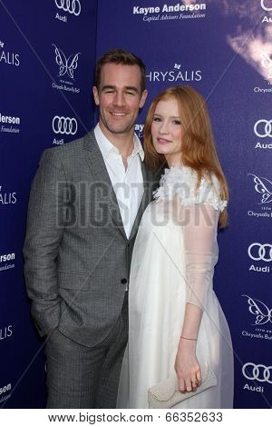 LOS ANGELES - JUN 7:  James VanDerBeek, Kimberly Brook at the 13th Annual Chrysalis Butterfly Ball at Private Mandeville Canyon Estate on June 7, 2014 in Los Angeles, CA