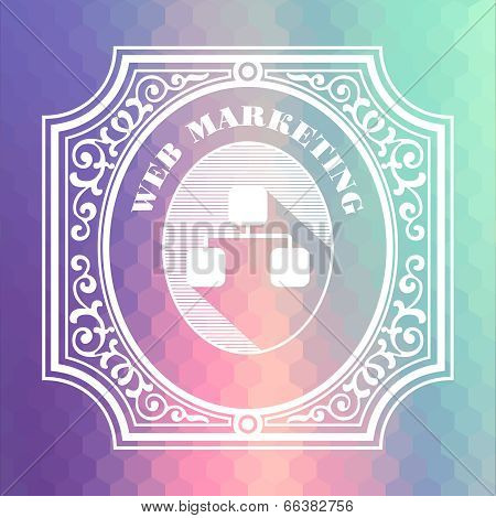 Web Marketing. Pastels Vintage Design Concept.