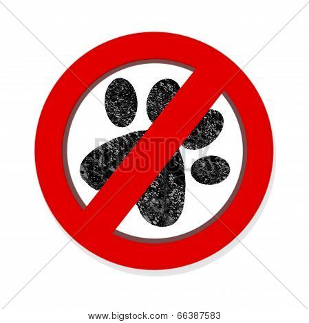 Interdiction Paw  Symbol Sign