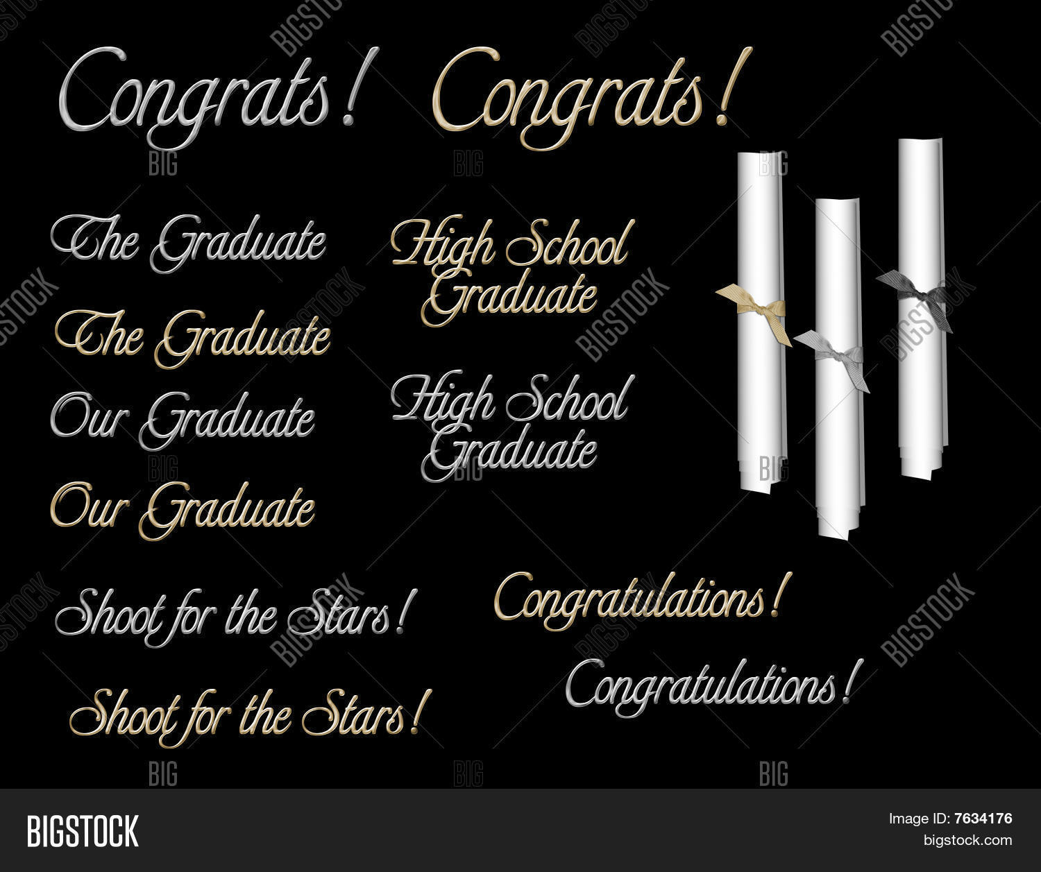 Graduate Long Script Vector Graduation Vector Vector & Photo (Free Trial) | Bigstock