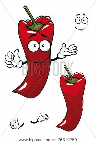 Cartoon red pepper vegetable