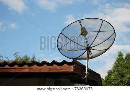 Satellite on roof