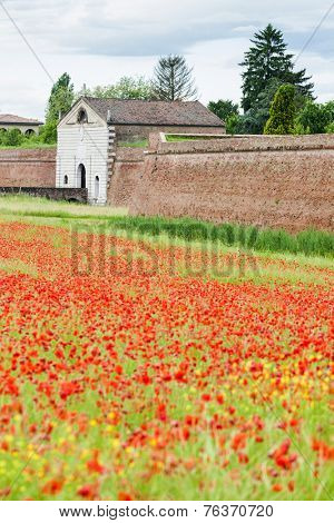 fortification of Sabbioneta city, Lombardy, Italy