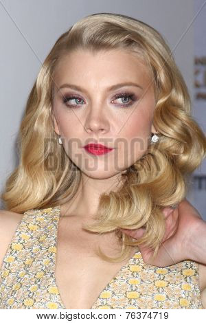 LOS ANGELES - NOV 17:  Natalie Dormer at the The Hunger Games: Mockingjay Part 1 Premiere at the Nokia Theater on November 17, 2014 in Los Angeles, CA