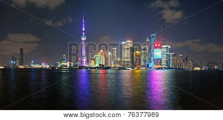 China Shanghai Pudong District Skyline