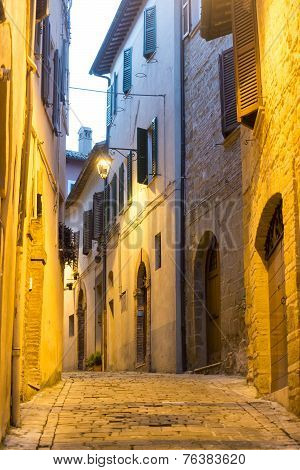 Camerino (marches, Italy) By Night