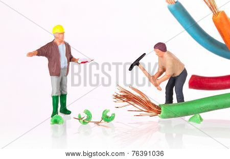 Miniature Worker With Pickaxe