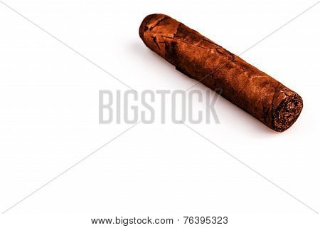 Expensive hand rolled cigar on a while background
** Note: Soft Focus at 100%, best at smaller sizes
