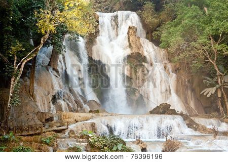 Kuang Si Waterfall Near Luang Prabang, Laos