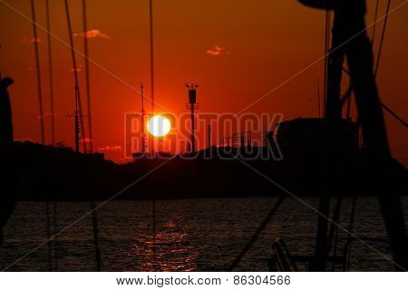 Sunset on the Aegean sea.