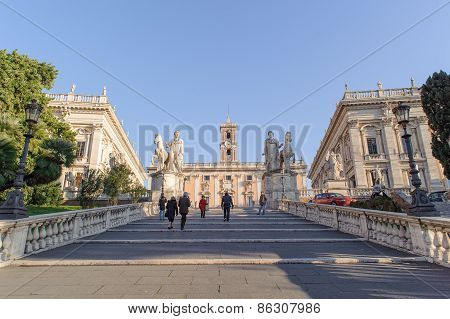 Rome, Italy - January 27, 2010: Cordonata