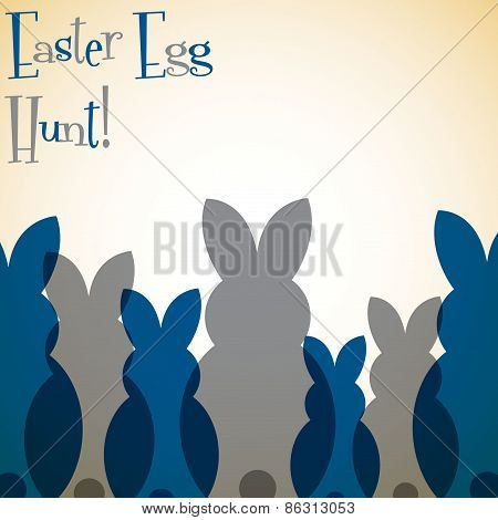 Overlay Easter Bunny Card In Vector Format.