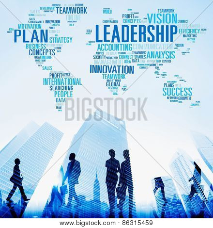 Leadership Boss Management Coach Chief Global Concept