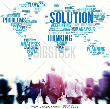 Solution Success Sloved Decision Strategic Progress Concept