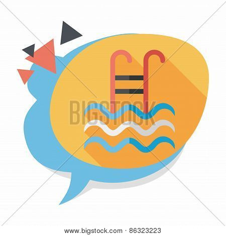 Swimming Pool Flat Icon With Long Shadow,eps10