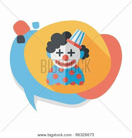 Clown Flat Icon With Long Shadow,eps10