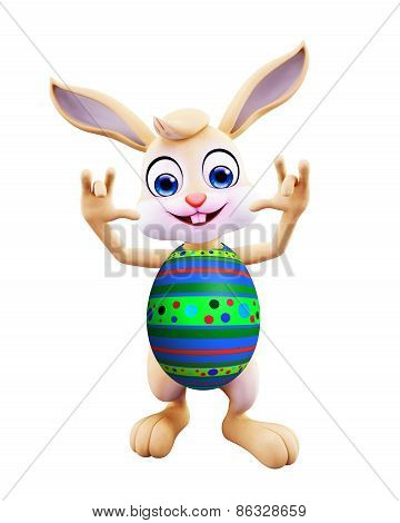Easter Bunny With Funny Pose