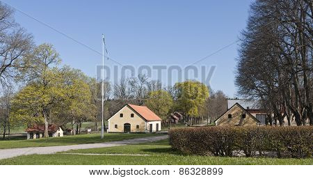 Buildings on a farm.