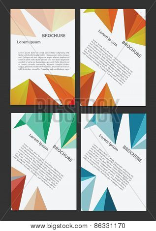 Brochure Design Template With Polygon Abstract Design.