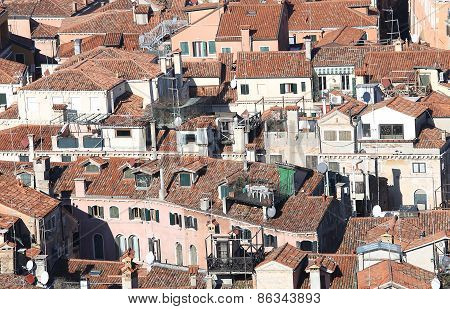 Houses Seen From The Top Of The Mediterranean Country