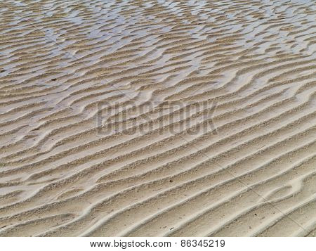 Low tide on the beach