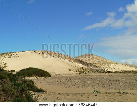 The white dunes of Costa Calma