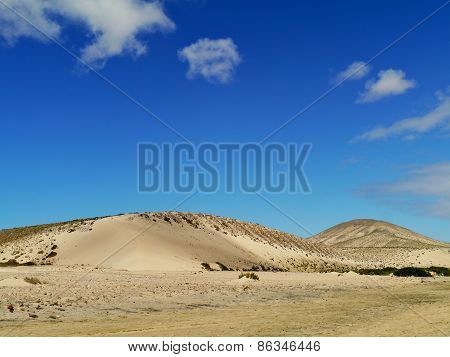 The white dunes of Costa Calma