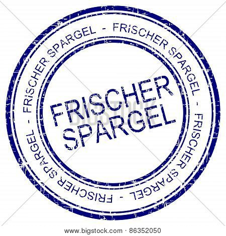 fresh asparagus rubber stamp - in german