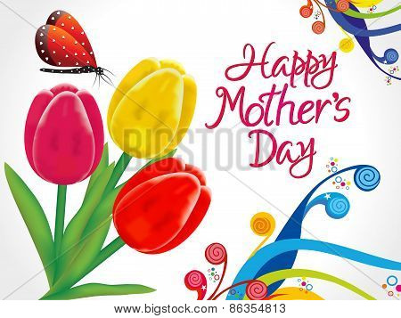 Abstract Artistic Colorful Mothers Day Background
