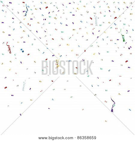 Celebration background template with konfetti
