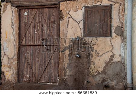 Old House With Wooden Door, Saudi Arabia